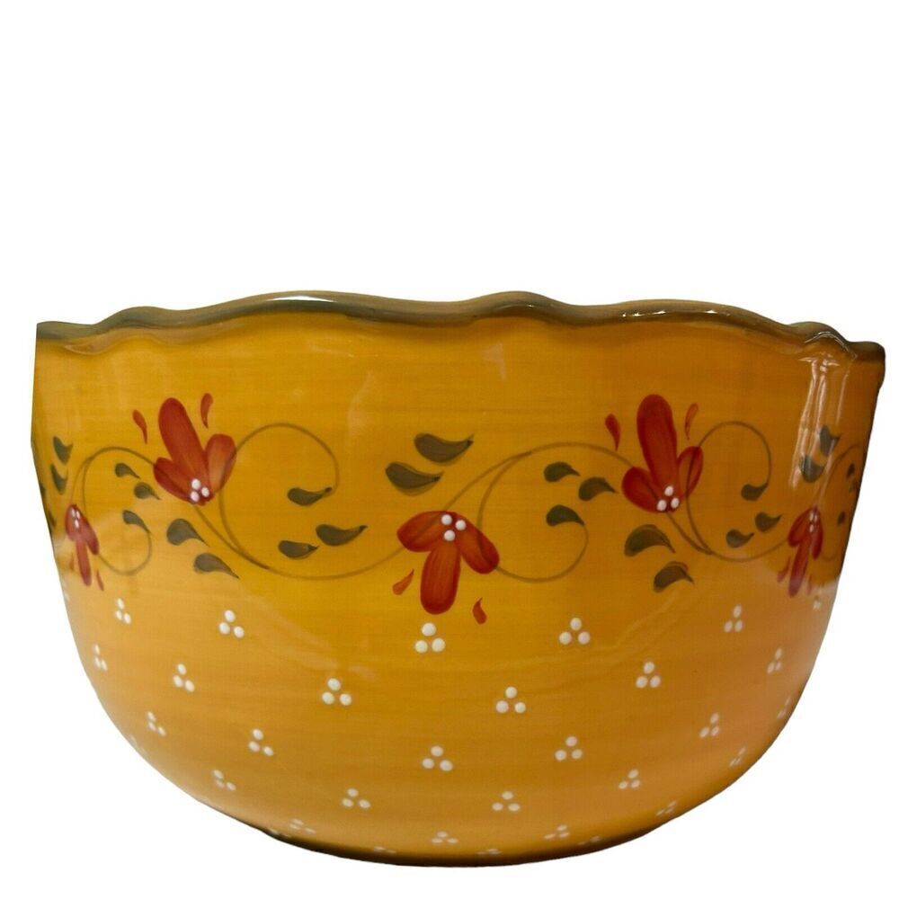 Bienvenue 2003 Yellow Red Green Serving Bowl item #C038